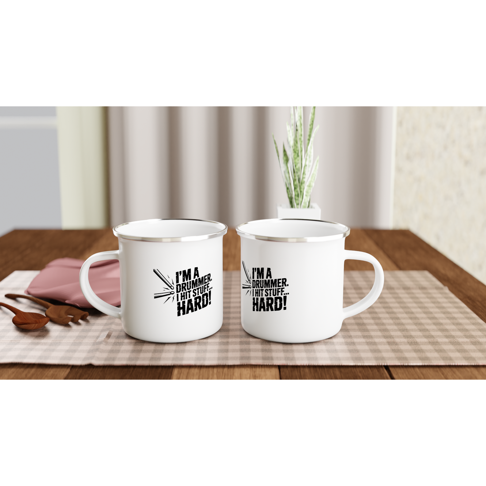 Hit Stuff - White 12oz Enamel Mug