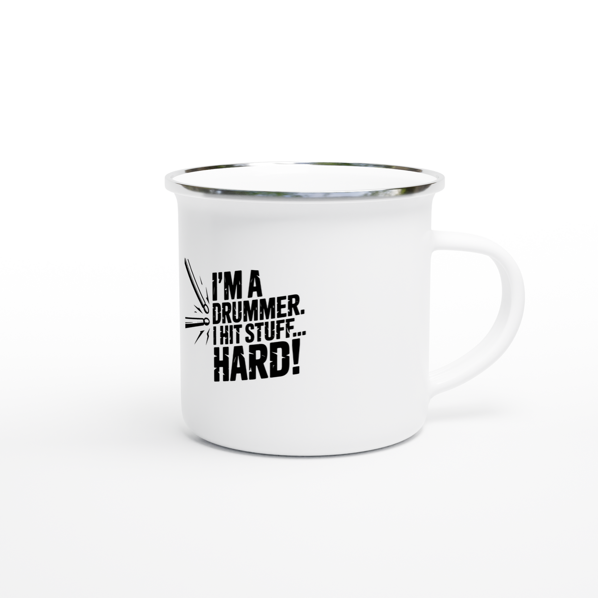 Hit Stuff - White 12oz Enamel Mug